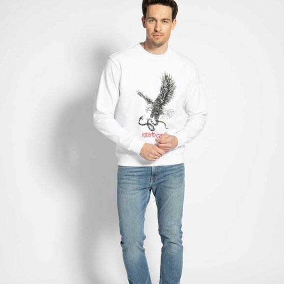 Roberto Cavalli Firenze Sweatershirt White Men - Picture 2 of 8